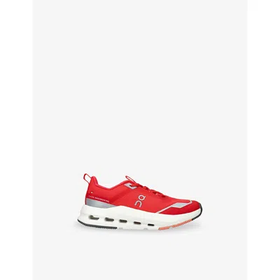 On Running Ed Kids' Cloudnova Youth Woven Trainers Eur 36.5 /3.5 Uk In Red