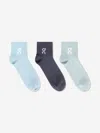 On Kids Logo 3 Pack Socks Set In Blue