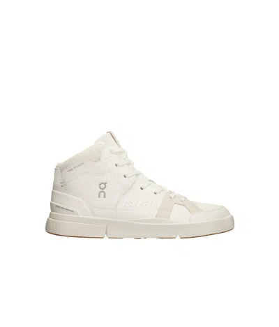 On Running Lace-up High-top Casual Shoes In White