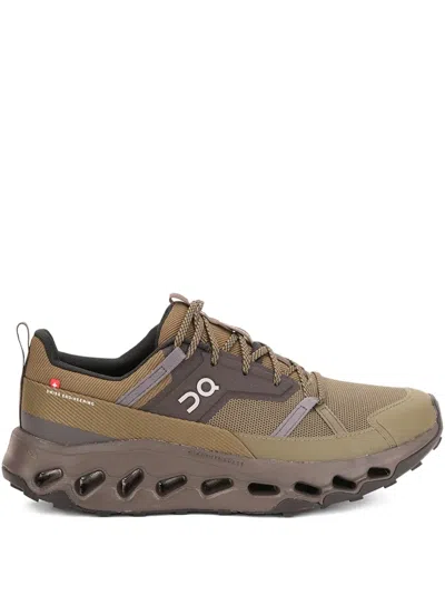 On Running Lace-up Logo-detail Sneakers In Green