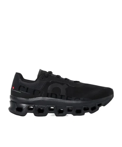 On Running Lace-up Low-cut Sneakers In Black