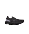 On Running Lace-up Sneakers In Black