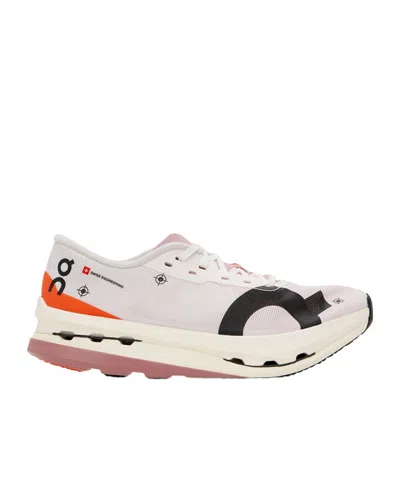 On Running Lace-up Sneakers In White