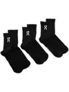 On Running Logo 3 Pack Socks In Black