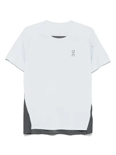 On Running Logo-print Performance T-shirt In Blue
