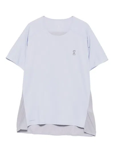 On Running Logo-print Performance T-shirt In Blue