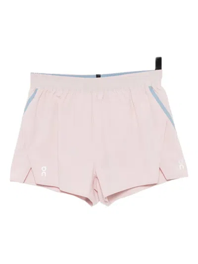 On Running Logo-print Shorts In Pink