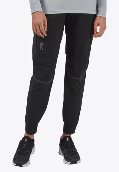 On Running Logo Print Track Pants In Black