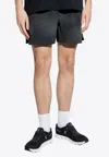 On Running Logo Print Track Shorts In Black