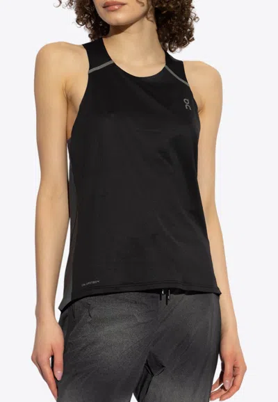 On Running Performance Mesh Tank Top In Black
