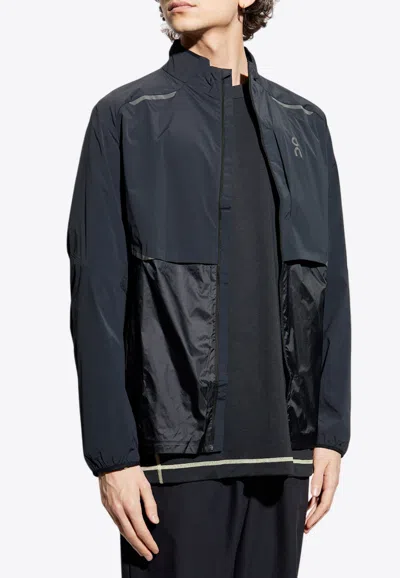 On Running Logo Zip-up Track Jacket In Black