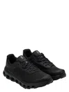 On Running Black Sneakers With Breathable Mesh Upper And Distinctive Sole In Black