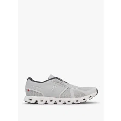 On Running Mens Cloud 5 Trainers In Glacier White