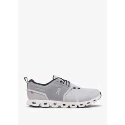 On Running Mens Cloud 5 Waterproof Trainers In Glacier White