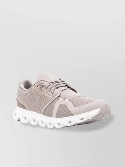 On Running Mesh Upper Round Toe Sneakers In Brown