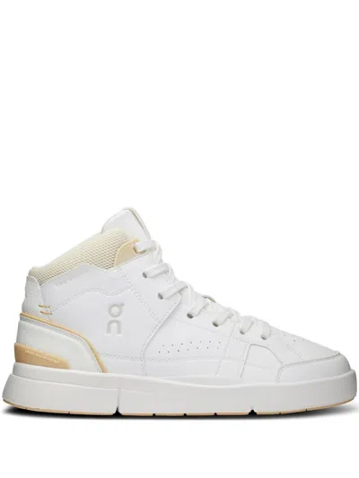 On Running On Roger Clubhouse Mid "white Savannah" Sneakers