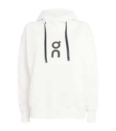 On Running Organic Cotton-blend Club Hoodie In White