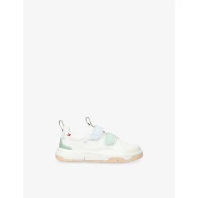 On Running Pale Green Kids' The Roger Leather Low-top Trainers Eur 34 / 2 Uk