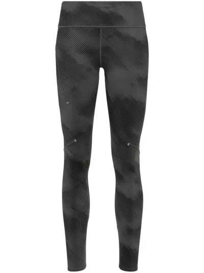 On Running Performance Graphic Tight Clothing In Shadow Black