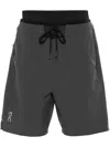 On Hybrid Logo-print Shorts In Shadow