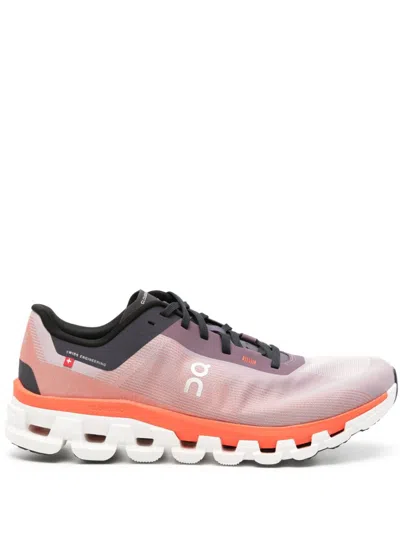 On Running Cloudflow 4 Colour-block Sneakers In Orange