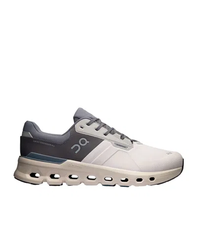 On Running Round Toe Low-top Sneakers In White