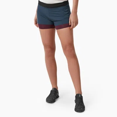 On Running Shorts 2.0 In Navy Mulberrry In Blue