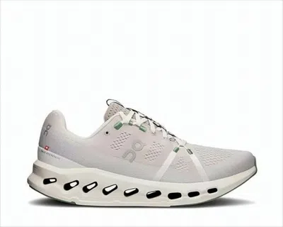On Running Sleek White Sneakers With Breathable Mesh Upper And Cushioned Sole In Gray
