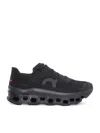 On Cloudmster Void Rubber-trimmed Mesh Running Sneakers In Black