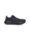 On Running Black Sneakers With Breathable Mesh Upper And Distinctive Sole In Black