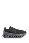 On Running Cloudmonster Technical Fabric Sneakers With Perforated Rubber Sole In Black