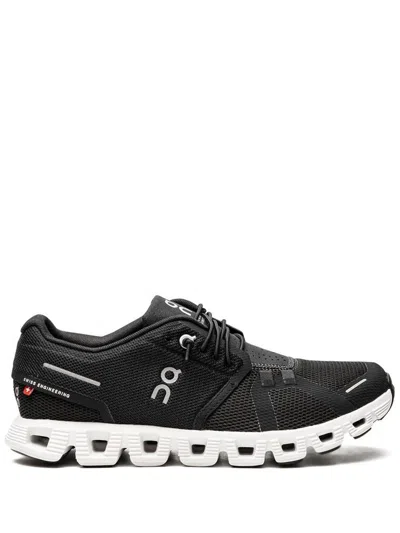 On Running Cloud 5 Panelled Mesh Sneakers In Black