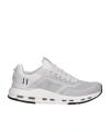 On Running Sleek Fabric Sneakers With Rubber Sole In Grey