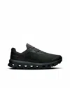 On Running Black Sneakers With Breathable Mesh Upper And Distinctive Sole In Black