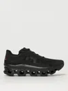 On Running Black Sneakers With Breathable Mesh Upper And Distinctive Sole In Black