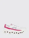 On Running Cloudmonster Sneakers With Sculpted Sole And Bold Accents In White