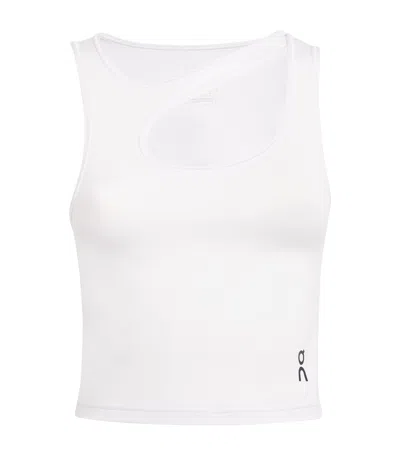 On Running Studio Cut-out Crop Top In White