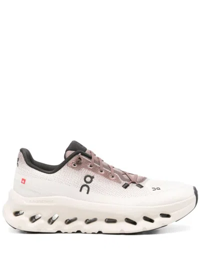 On Running Taupe Lace Up Sneakers
