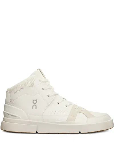 On Running The Roger Clubhouse Mid "white/sand" Sneakers