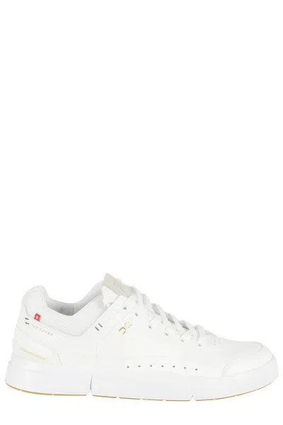 ON RUNNING ON RUNNING WHITE SNEAKERS WITH VEGAN LEATHER UPPER