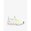 On Running White/comb Kids' Cloudleap Mesh Low-top Trainers Eur 33 / 1 Uk In White