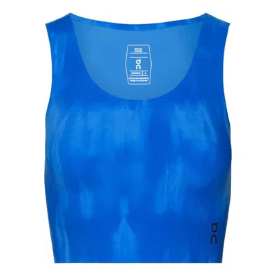On (wmns)  Running Studio Open Back Crop Top 'blue'