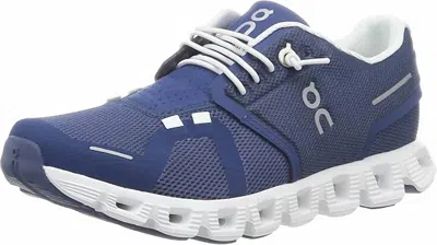 On Running Women Cloud 5 Running Shoes In Denim/white In Multi