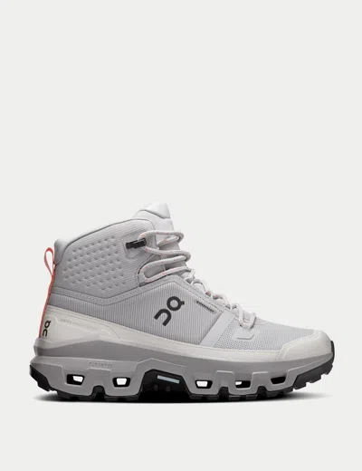 On Running Women's Cloudrock Mid Waterproof Hiking Shoes In Gray