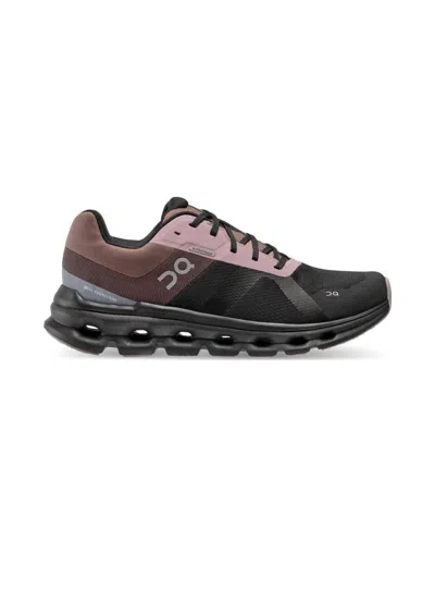 On Running Women's Cloudrunner Waterproof Shoe In Black/grape In Multi