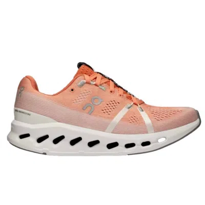 On Running Women's Cloudsurfer Shoes In Flame/white In Pink