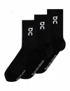 On Women's Logo Sock High 3p In Black
