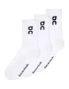 On Women's Logo Sock High 3p In White