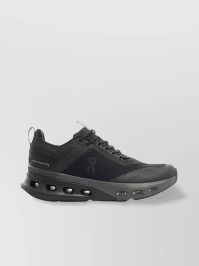 On Running X Cloudnova Sneakers With Mesh Panels And Pull Tab In Black