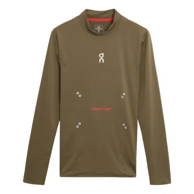 On Running X Pleasures X The Loop Long Sleeved T-shirt 'olive' In Green